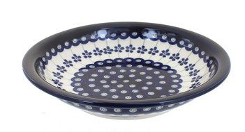 Polish Pottery Flowering Peacock Soup Plate