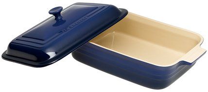 Le Creuset Stoneware 10-by-15-Inch Covered Rectangular Casserole, Cobalt N2