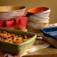Italian Dinnerware - Orange Oval Casserole - Handmade in Italy from our Colori E Sapori Collection