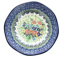 Polish Pottery Royal Gardens Large Scallop Bowl