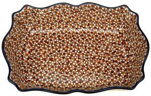 Ceramika Artystyczna Polish Handmade Fluted Baking Dish 11.25&quot; x 8&quot; x 2.5&quot;