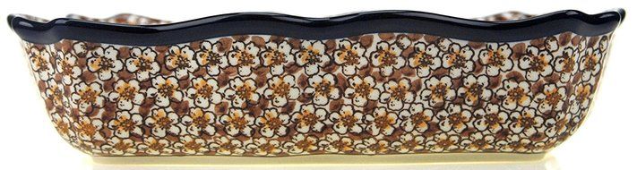 Ceramika Artystyczna Polish Handmade Fluted Baking Dish 11.25&quot; x 8&quot; x 2.5&quot; N2