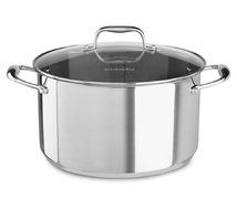 KitchenAid KCS60LCLS Stainless Steel 6.0-Quart Low Casserole with Lid Cookware - Polished Stainless Steel