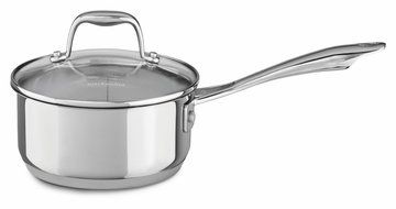 KitchenAid KCS60LCLS Stainless Steel 6.0-Quart Low Casserole with Lid Cookware - Polished Stainless Steel N7