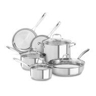 KitchenAid KCS60LCLS Stainless Steel 6.0-Quart Low Casserole with Lid Cookware - Polished Stainless Steel N9