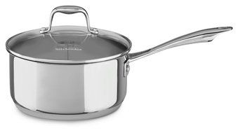 KitchenAid KCS60LCLS Stainless Steel 6.0-Quart Low Casserole with Lid Cookware - Polished Stainless Steel N13