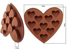 HSE Newest 3D Silicone Cake Mold Heart Shape 10 Holes Jelly Ice Soap Chocolate Mould Bakeware Tools