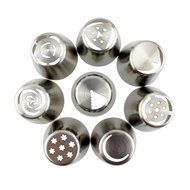 SIM&amp;NAT Russian Piping Tips Nuzzle - 12 PCS Cake Flower Decorative Tips, with Triple Coupler and 10 Disposable... N7
