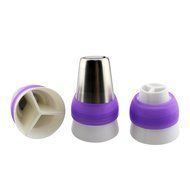 SIM&amp;NAT Russian Piping Tips Nuzzle - 12 PCS Cake Flower Decorative Tips, with Triple Coupler and 10 Disposable... N8