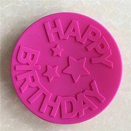 Longzang Large HAPPY BIRTHDAY Silicone Mold for Cake Baking