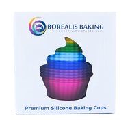 Borealis Baking Premium Silicone Baking Cups - 24 Reusable Cupcake Liners / Muffin Cups in 8 Beautiful Colors... N2