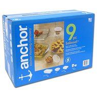 Anchor Hocking Glass 9 Pc Baking Set, Essentials