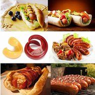 Pink Lizard 2Pcs Spiral Hot Dog Cutter Slicers Fancy Sausage Cutter Slicer Kitchen Gadget