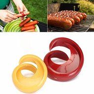 Pink Lizard 2Pcs Spiral Hot Dog Cutter Slicers Fancy Sausage Cutter Slicer Kitchen Gadget N2