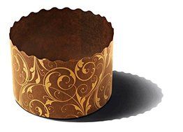 Panettoncino Baking Cups Brown and Gold - 2.36''x1.77'' (Pack of 2000)