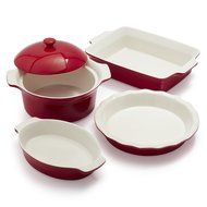Sur La Table Red Oven-to-Table 5-Piece Baker Set 5PC SET RED