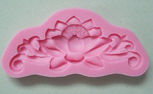 HSE Beautiful Lotus Flower Shape Chocolate Candy Jello 3D Silicone Fondant Lace Mold Mould Cake Decoration/pastry