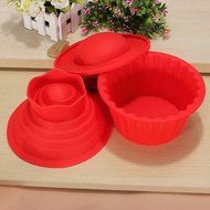 3 Pcs Big Top Cupcake Pan Giant Silicone Molds Baking Set N2