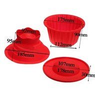 3 Pcs Big Top Cupcake Pan Giant Silicone Molds Baking Set N3