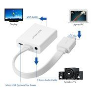 UGREEN Gold-Plated HDMI to VGA Video Converter with Micro-USB Power, Black N10