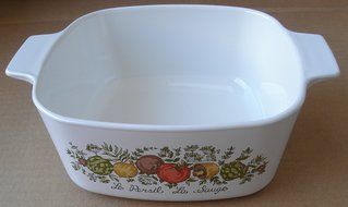 Corningware 1 1/2 Quart Le Persil La Sauge Ovenware Dish - Lid NOT included - 8 1/4 inches x 7 inches x 3 inches