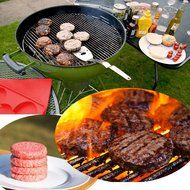iNeibo Burger Press - Silicone Burger Press,Hamburger Press,Patty press,Hamburger Patty MakerBPA free Silicone... N6