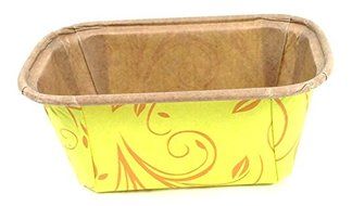 Mini Scroll Design Paper Loaf Baking Mold - Yellow - 3.14&quot; x1.57&quot;x1.57&#039;&#039; (Pack of 600)