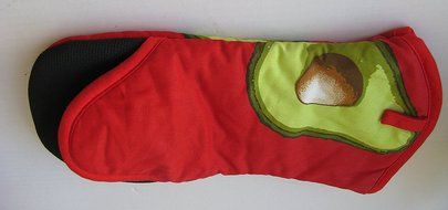Kitchen Avocado design on Oven Mitt with Rubber Grip - Avocado design on mitts - 13 inches x 6 inches - There...