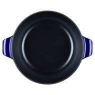 Anolon Vesta Cast Iron Cookware Round Covered Casserole, 5 quart, Cobalt Blue N5