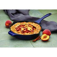 Anolon Vesta Cast Iron Cookware Round Covered Casserole, 5 quart, Cobalt Blue N7