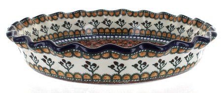 Polish Pottery Golden Pastures Pie Plate