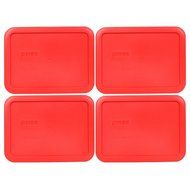 Pyrex 7210-PC Rectangle Red 3 Cup Storage Lid for Glass Dish (2, Red) N3