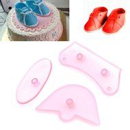 Mimgo Store Baby Shoes Birthday Cake Decorating Mold Cutter Fondant Sugarcraft Tool set of 3pc