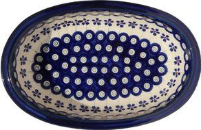Polish Pottery Oval Serving Dish From Zaklady Ceramiczne Boleslawiec #278-166a Floral Peacock Classic Pattern,... N2