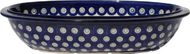 Polish Pottery Oval Serving Dish From Zaklady Ceramiczne Boleslawiec #278-166a Floral Peacock Classic Pattern,... N3