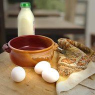 American Made Stoneware Pottery 1.5-Quart Baking Dish, Sierra Sunset Color N2