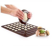 Gabkey 48 Holes Silicone Macaron Kit Baking Mold Set of Pastry Baking Mat and Decorating Piping Pot with 4pcs... N2