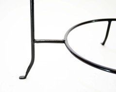 WROUGHT IRON TWO TIER PLATE RACK, 8 INCH RINGS-16.5 INCHES HIGH N3