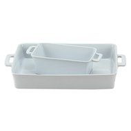 Durable Stoneware Construction, OmniWare White Baking Dishes (Set of 2)