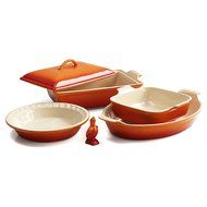 Le Creuset 6 Piece Flame Stoneware Heritage Bakware Set