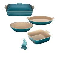 Le Creuset 6 Piece Flame Stoneware Heritage Bakware Set N4