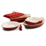 Le Creuset 6 Piece Flame Stoneware Heritage Bakware Set N10