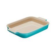 Le Creuset Stoneware 12-1/2-by-9-1/2-Inch Rectangular Baking Dish, Caribbean