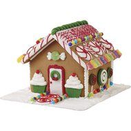 Christmas Bundle - Unassembled Christmas Gingerbread House Kit with Candies, Fondant, Icing, Decorating Bag and... N9