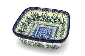 Polish Pottery Baker - Square - Blue Bells