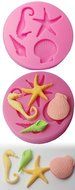 FOUR-C Christmas Gift Cupcake Top Mold Silicone Cake Decorating Tools Color Pink N2