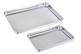 TeamFar Stainless Steel Baking Sheet Bakeware Cookie Pan Tray Set Professional, Non Toxic &amp; Healthy, High Quality...