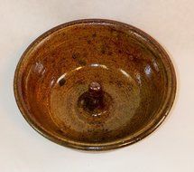 Aunt Chris' Pottery - Hand Made Clay - Individual Apple Baking and Serving Dish - With Molden-In - Fast Baking... N7