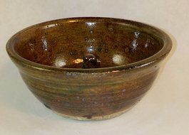 Aunt Chris' Pottery - Hand Made Clay - Individual Apple Baking and Serving Dish - With Molden-In - Fast Baking... N11