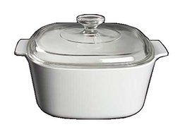 Corning Ware White Coupe Square Casserole w/ Lid ( 3 Quart ) ( A-3-B )